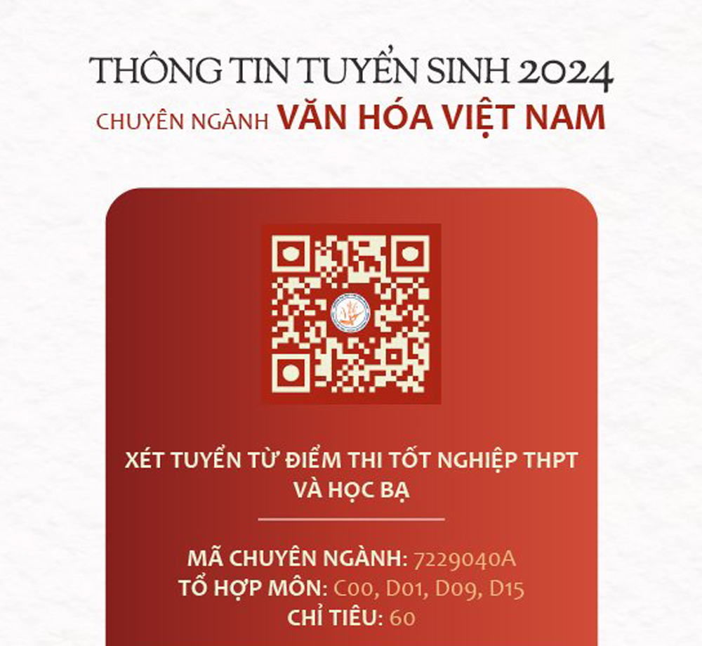 Cẩm nang 365bet de
 chuyên ngành Văn hóa Việt Nam 2024